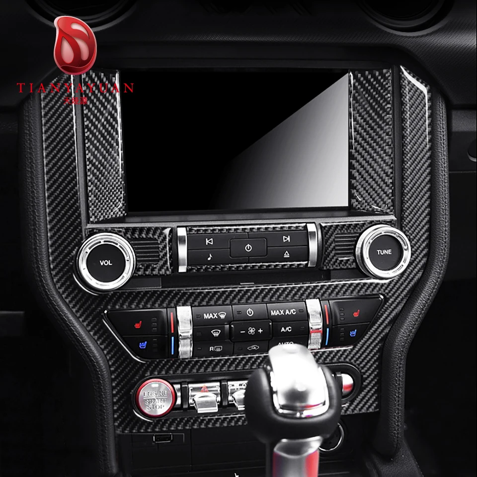 Для Ford Mustang углеродное волокно кондиционер воздуха с центральным управлением CD