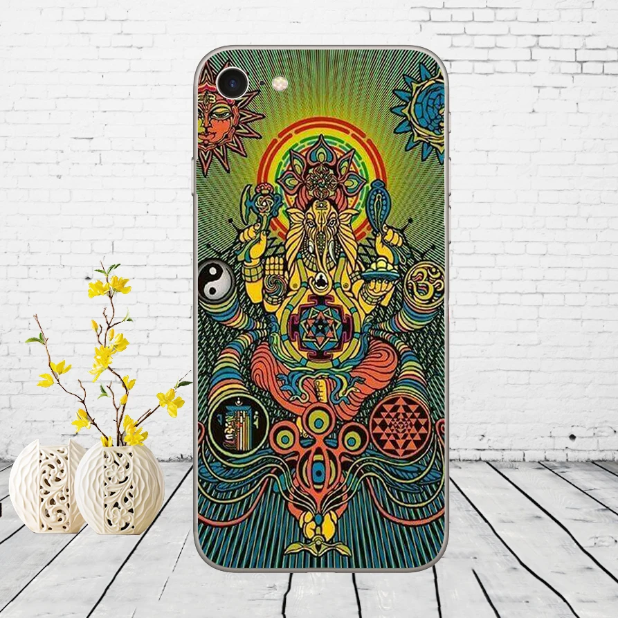198DD психоделический рисунок мягкий силиконовый чехол для iPhone 5 5S SE 6 6s 8 plus 7 7 Plus X XS SR MAX чехол - Цвет: 8