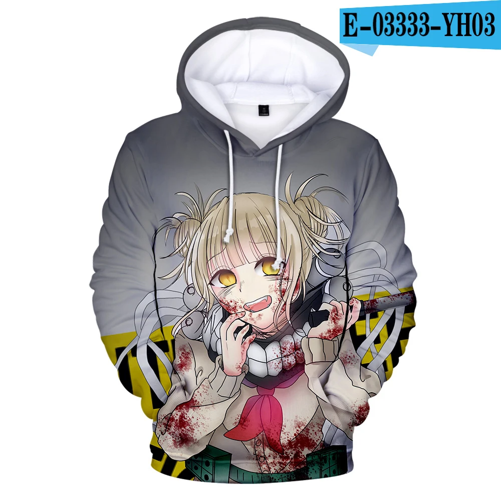 Модные толстовки Harajuku Himiko Toga 3D толстовки для мужчин и женщин Kpop с круглым вырезом милые толстовки для мальчиков и девочек Himiko Toga - Цвет: 3D