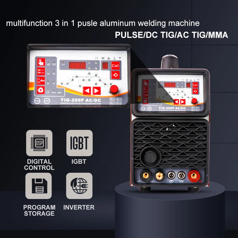 KEYUE TIG200P AC DC портативный однофазный 220 В алюминиевый сварочный инвертор цифровой