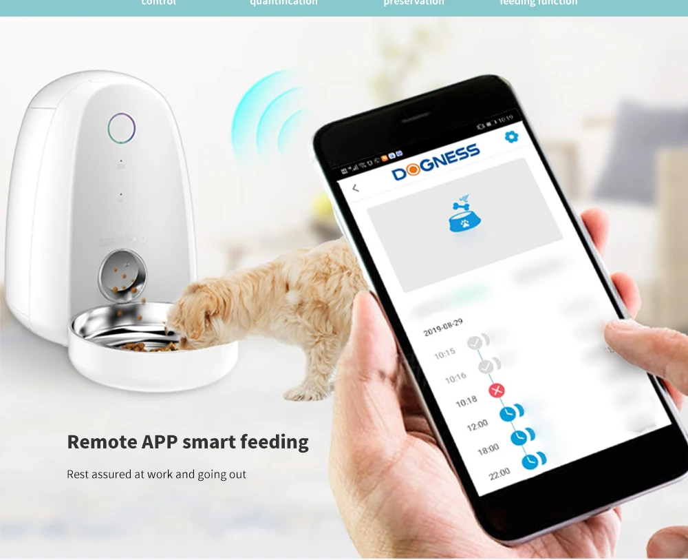 2L автоматический WiFi смарт-приложение кормушка дозатор для маленьких собак кошек кормушки для домашних животных миска для еды кошка удаленное приложение умное питание