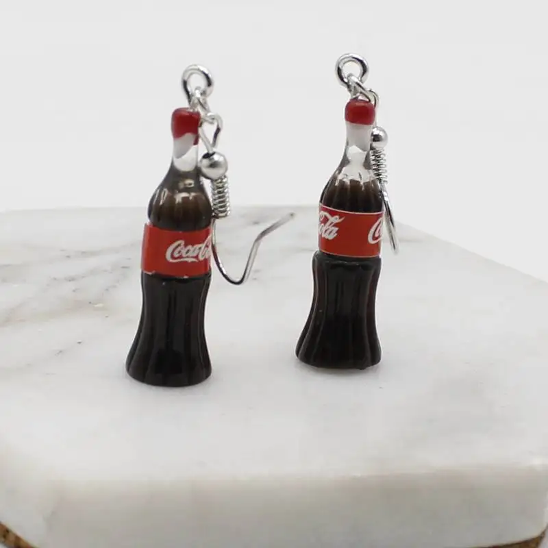 Креативная Мода Имитация cola сигареты Серьги Корейская версия простой дамы подарок серьги брелок ювелирные изделия оптом