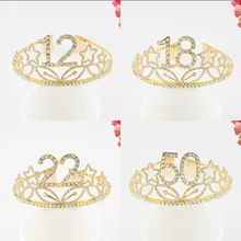 Стиль Европа и Америка день рождения торт Корона год с цифрами день рождения кепки повязка на голову невесты Вечерние ручной работы