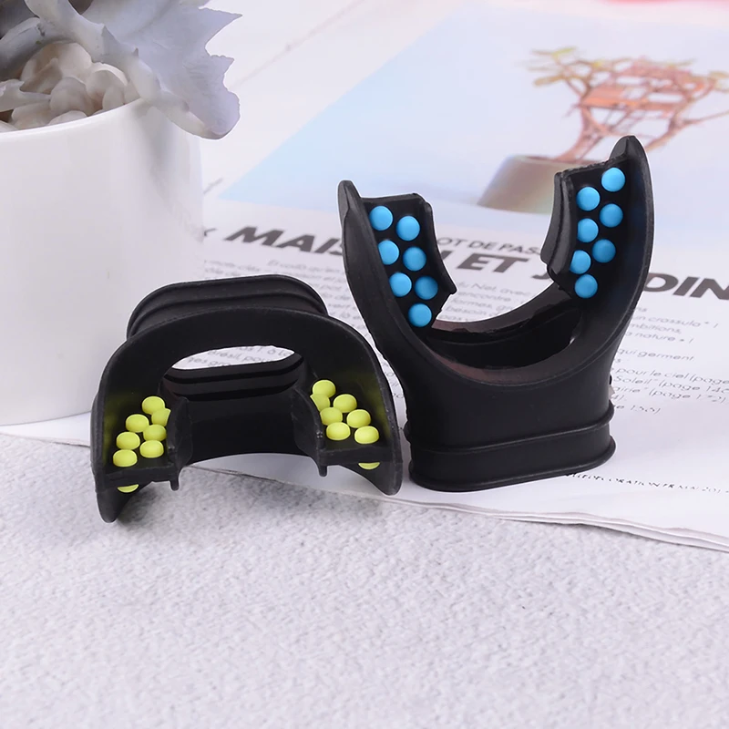 Scuba Diving Silicone 2 Colors Tab Replacement Regulator Snorkel Fit Mouth Piece
