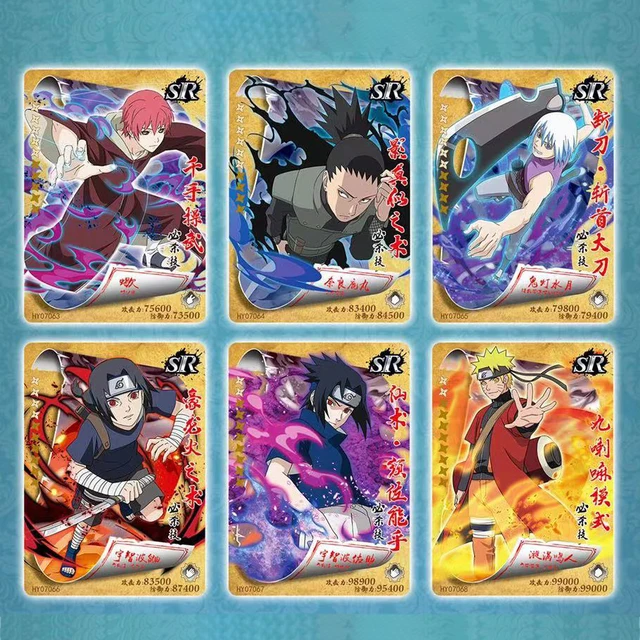 Bandai Genuine Anime Sasuke Narutoes Collection rare Cards box Uzumaki Uchiha Game hobby collectibles Cards for Child Gifts toys 6