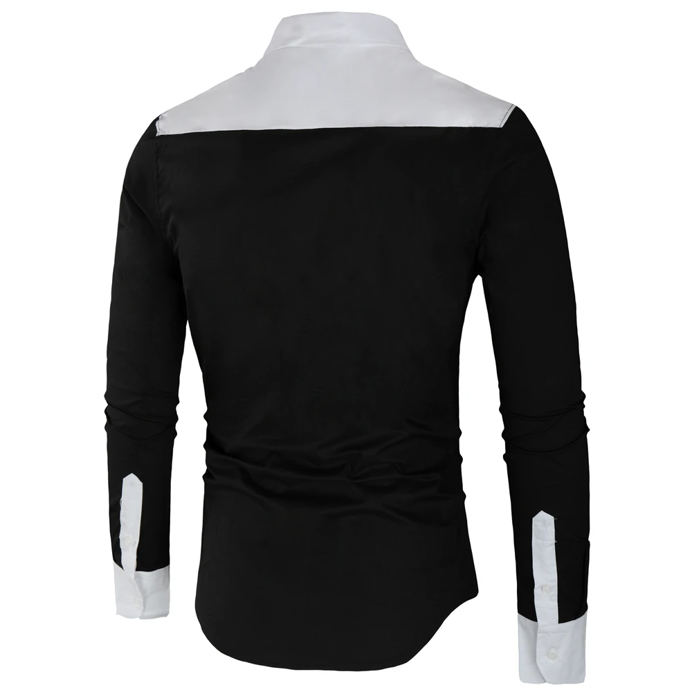 Мужская Повседневная рубашка Slim Fit Мужская Повседневная рубашка на пуговицах с длинным рукавом официальные сорочки мужская одежда Camisa