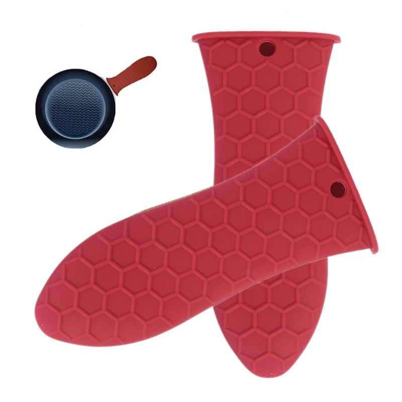 Silicone Hot Handle Holder Sleeve Pot Handle Cover Non-Slip Heat Resistant Frying Pans Cookware Grip Cover