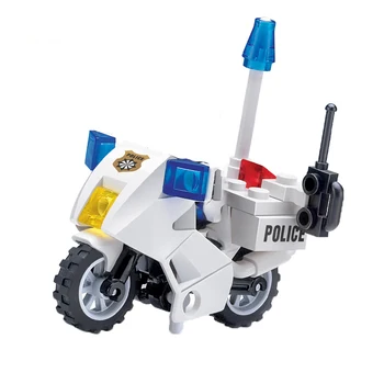 

Blocks Toy for Children Police Motorcycle with Policeman Bricks Sets 30pcs Building Blocks City street bike Toy for Kids