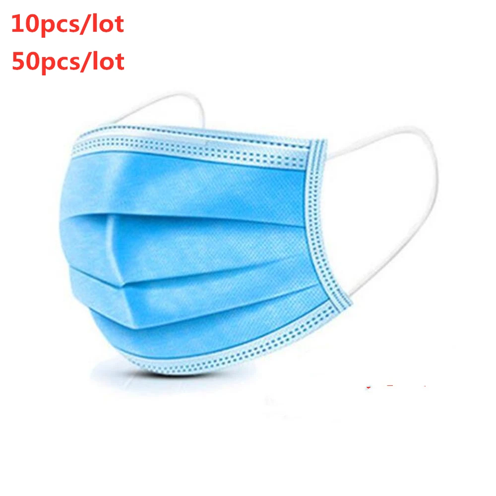 

3 Layers Dustproof Disposable Protective Mask Facial Protective Cover Masks Maldehyde Prevent bacteria anti-virus Masks