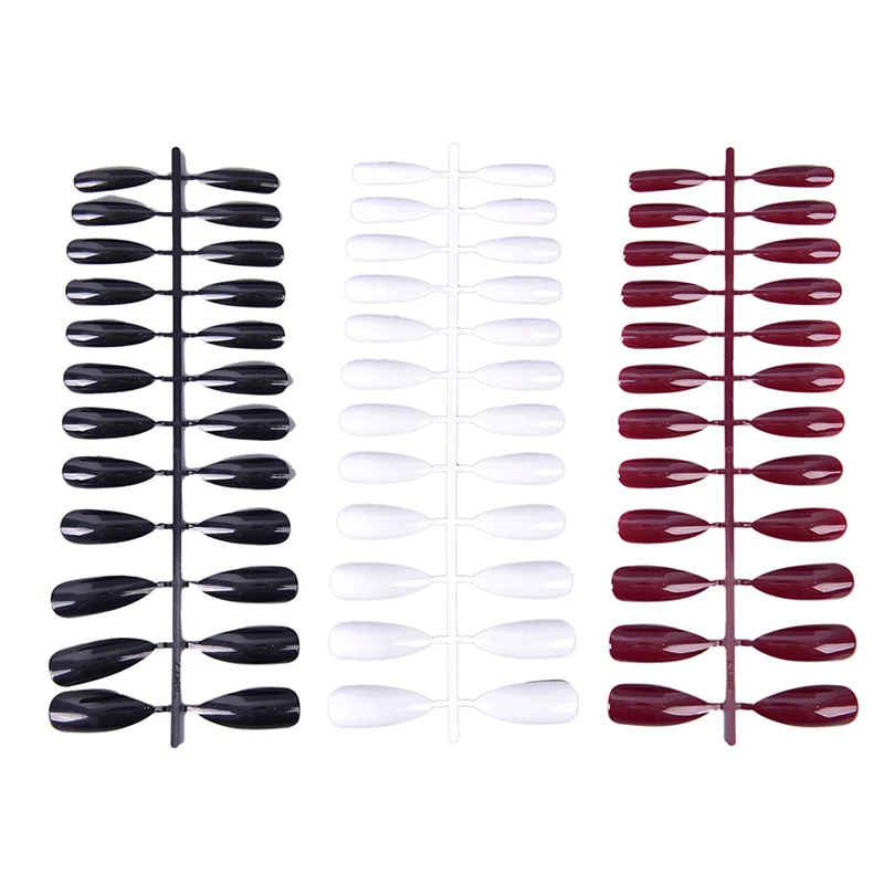 24pcs False Nail Artificial Tips Full Cover For Decorated Design Press On Nails Art Fake Extension Tips