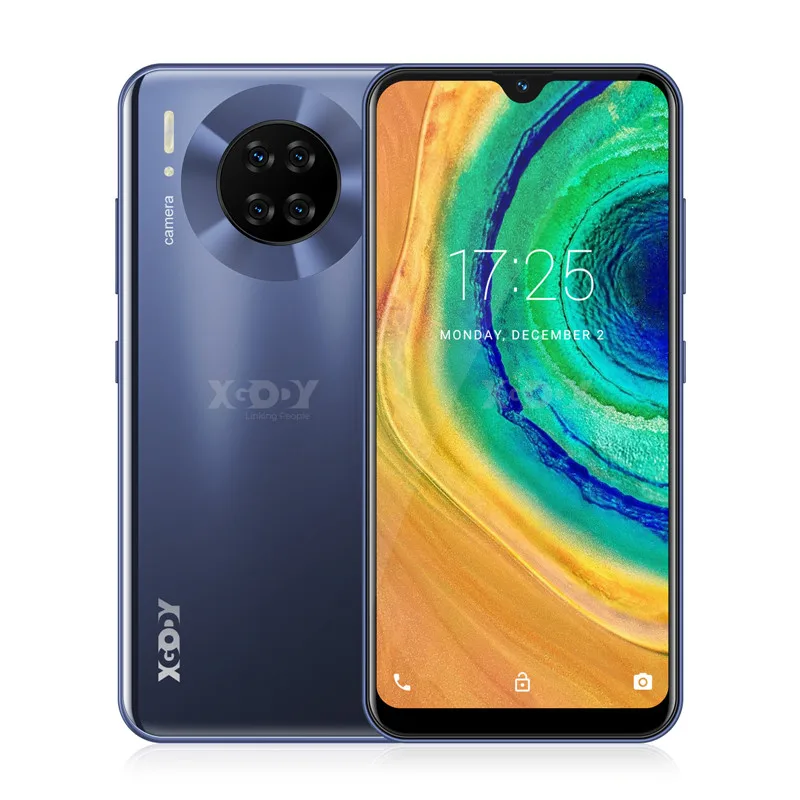 XGODY mate 30 4G смартфон Android 9,0 6,2" экран капли 3G 32G MTK6737 четырехъядерный 8 Мп 2850 мАч разблокировка лица ID мобильный телефон - Цвет: Space gray