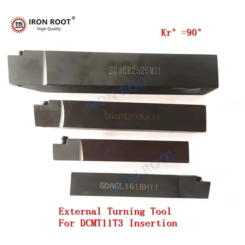 

External Turning Tool Holder SDACR1212H11, 1616H11, 2020K11, 2525M11 CNC Lathe Tool Turning Tool For Carbide Insert DCMT11T304