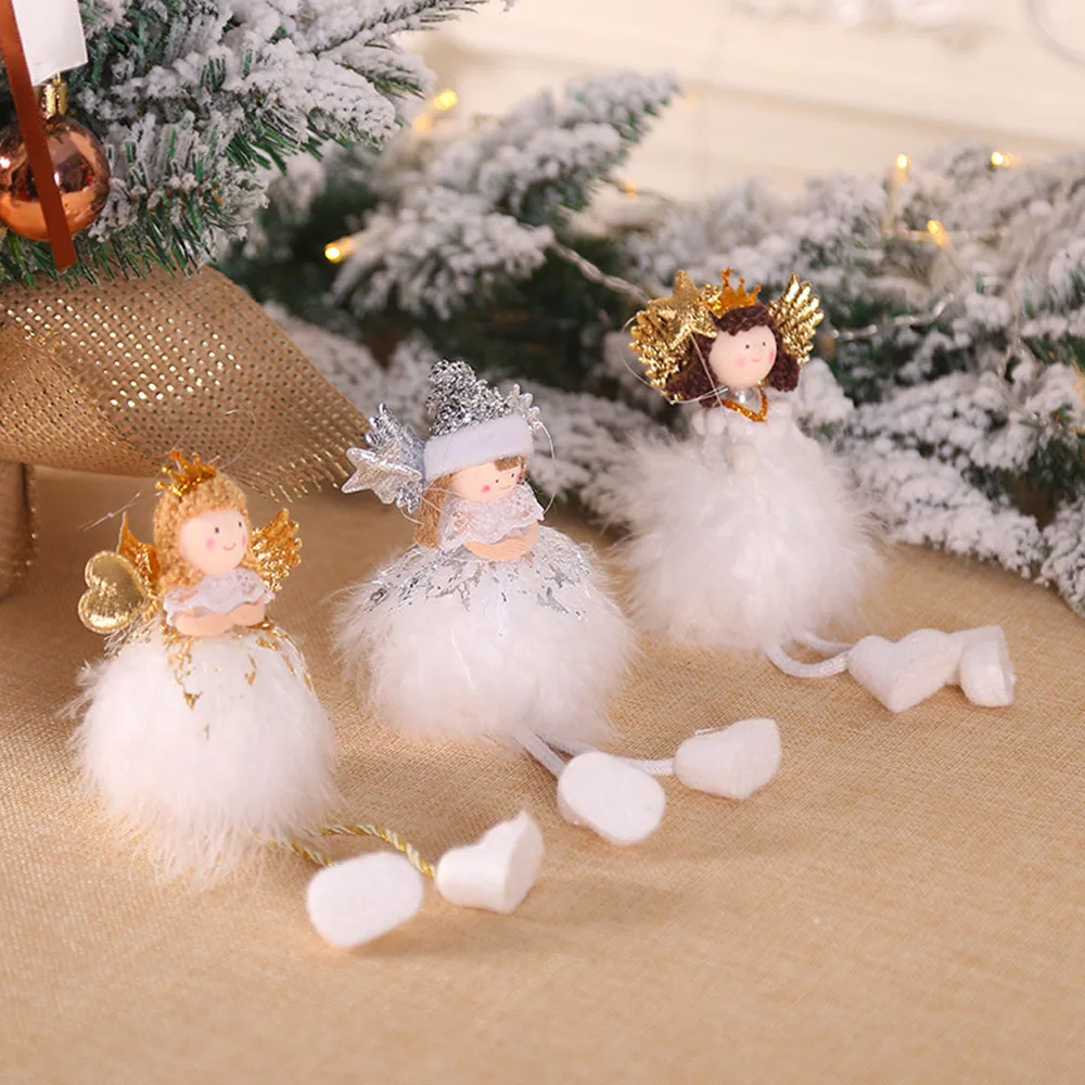 

Christmas Gift Xmas Tree Hanging Pendant Angel Doll Ornament Home Table Decor new hot best selling 2019 product