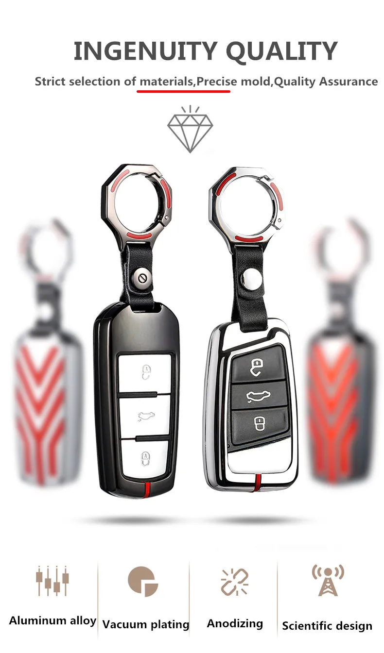 Чехол для ключей из цинкового сплава для VW CC Passat B8 B6 3C B7 Skoda Superb A7 Octavia Lavida Tiguan Golf 7 аксессуары для стайлинга автомобилей