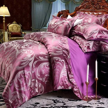 

European Bedding Set Jacquard Luxury Stain Bed Set Bed Cover King Queen Bedclothes Duvet Set 4pcs/set Bed Cover Spring Sheet