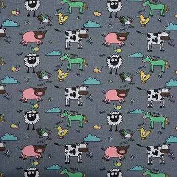 

Factory Direct Cow Zoo Printing 100% Cotton Canvas, Handmade DIY Printed Cloth , Cushion Sofa Fabric