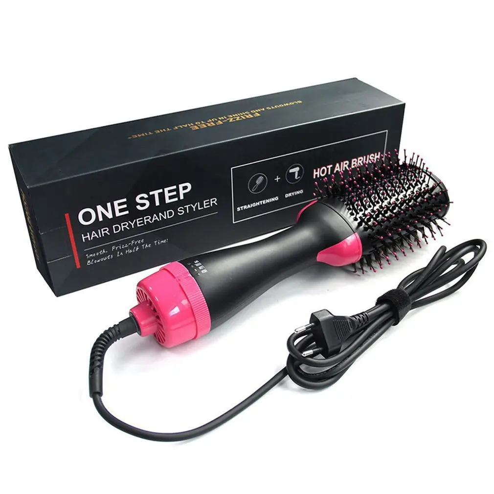 One Step Hair Dryer Brush and Volumizer Blow straightener and curler salon 2 in 1 roller Electric Hot Air Curling Iron comb