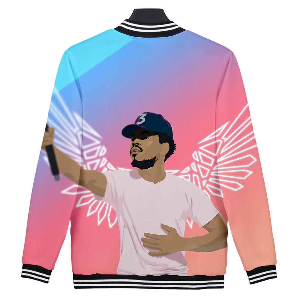 Chance The Rapper, хип-хоп, рэп, 3D, бейсбольная куртка для мужчин, новинка, популярный тренд, для мужчин/женщин, однобортная, весна, осень, бейсбольная куртка