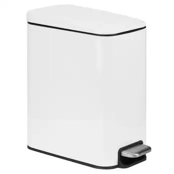 

Garbage Rubbish Can 5L Stainless Steel Rubbish Bin Step Trash Can Wastebasket Garbage Container Bin for Home Bathroom Bedroom