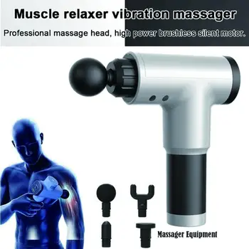 

Portable 6 Files Fascia Gun Massage Gun Muscle Trainer Massager Fascia Deep Vibration Therapy Massage Kit Fat Burning Body Slim