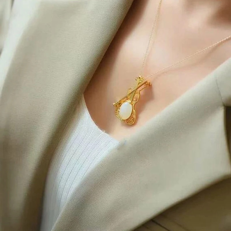 Violin Necklace with chain - Anhänger Violine