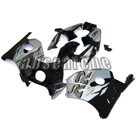 Выполните Обтекатели для Honda CBR250RR MC22 1990 1991 1992 1993 1994 CBR250RR MC22 90 91 92 93 94 ABS Кузов серебристый, черный