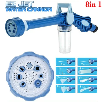 

Multi-function sprinkler 8 IN 1 Garden Hose Nozzle Water Soap Dispenser Pump Spray Gun Car Washer Cleaning