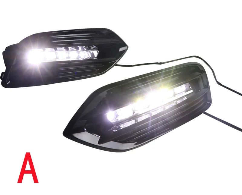 2 шт. для Honda VEZEL HRV HR-V светодиодный дневные ходовые огни DRL с отверстием для противотуманной фары желтый указатель поворота