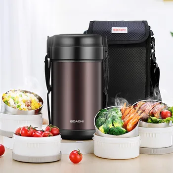 

Thermal Insulation lunch Box 304 Stainless Steel Insulated Barrel Multi Layer Portable Student Office Bento Insulated Lunch Box