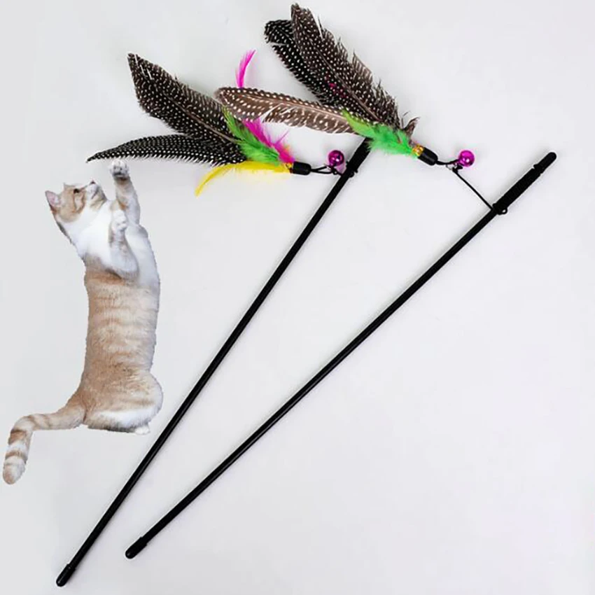

1 шт., забавная палочка для кошек, с перьями