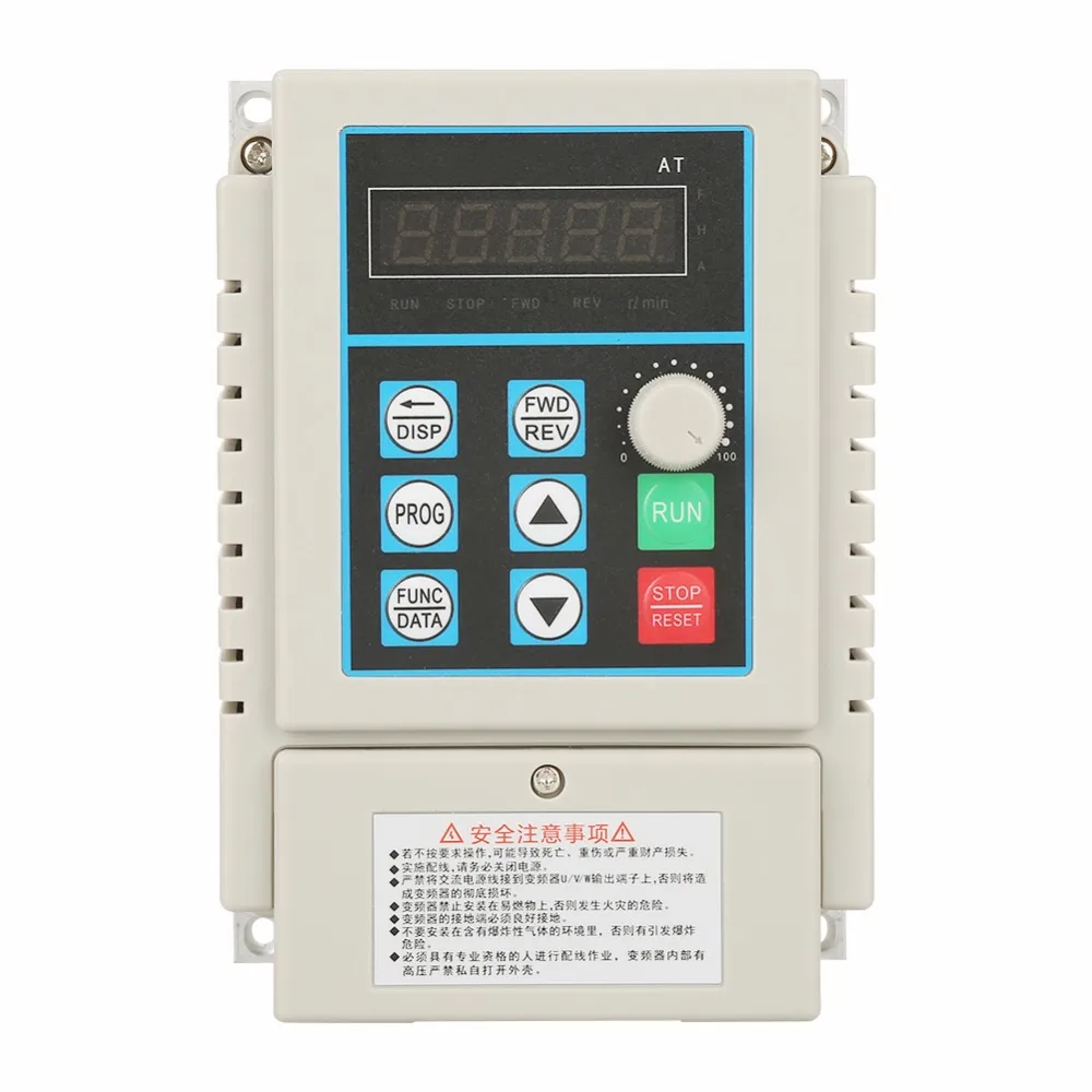 

1Pcs 220VAC Variable Frequency Drive VFD Speed Controller for Single-phase 0.75kW AC Motor Adjustable-Frequency Drive