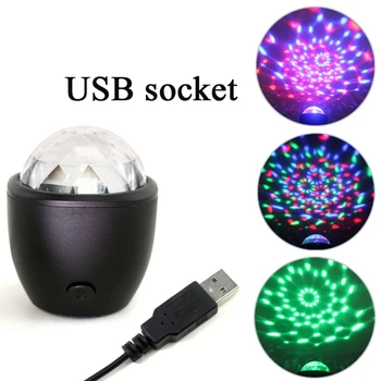 

Sound Actived Disco Ball Party Lights Bar Club For Birthday Party Concert Multicolor DJ Lights USB Powered RGB Stage Lights