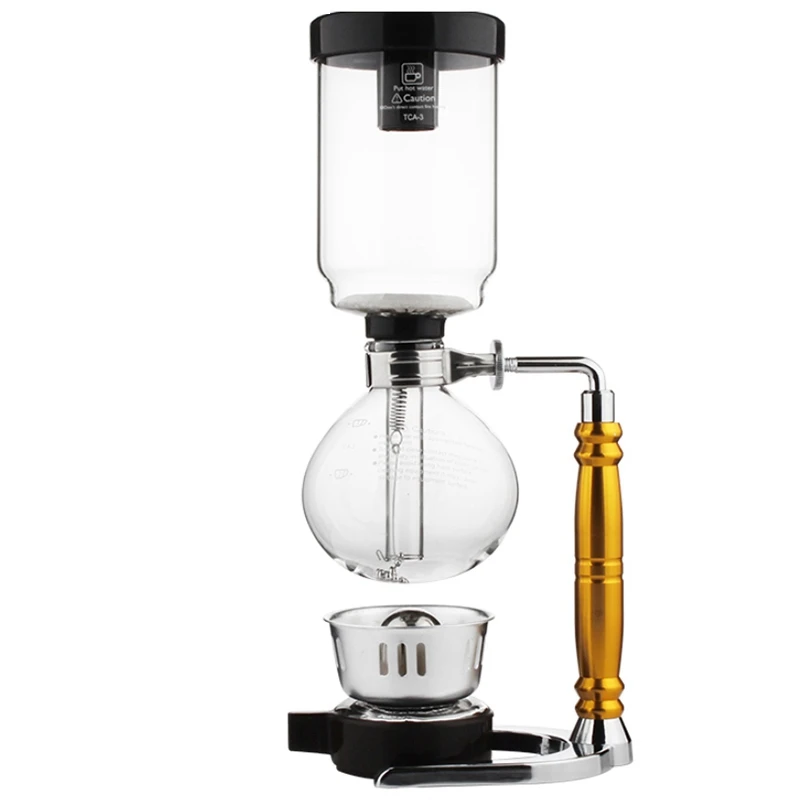 

Japanese Style Siphon Coffee Maker Tea Siphon Pot Vacuum Coffeemaker Glass Type Coffee Machine Filter-3 Cups