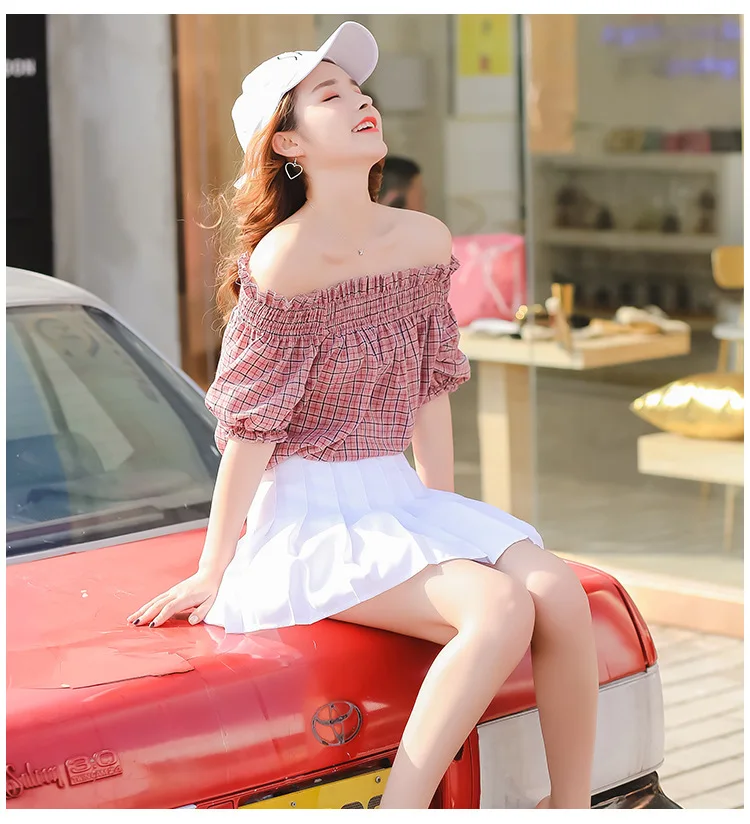 Женские юбки Kawaii Ulzzang, летняя новая Студенческая плиссированная юбка в студенческом стиле, Женская Корейская одежда Harajuku для женщин