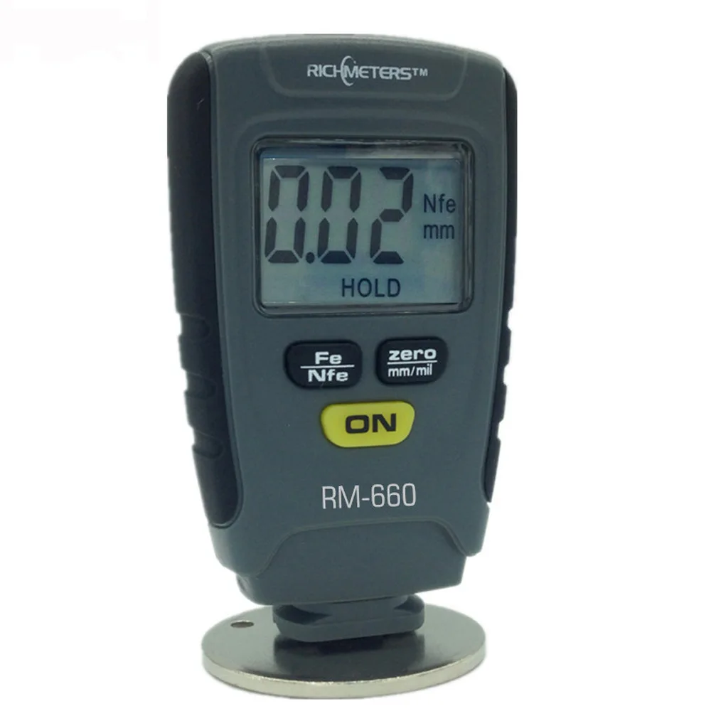 

Richmeters Rm660 Mini Paintcoat Thickness Gauge Iron Base/Aluminum Matrix Dual-Use