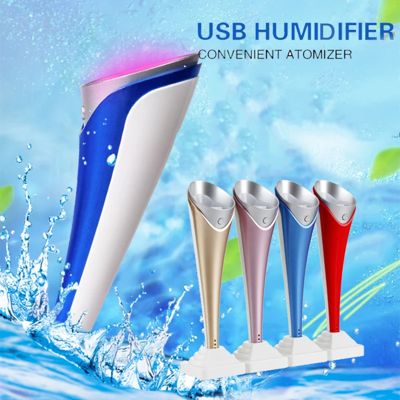 USB увлажнитель тумана Арома диффузор Портативный Универсальный светодиодный 4