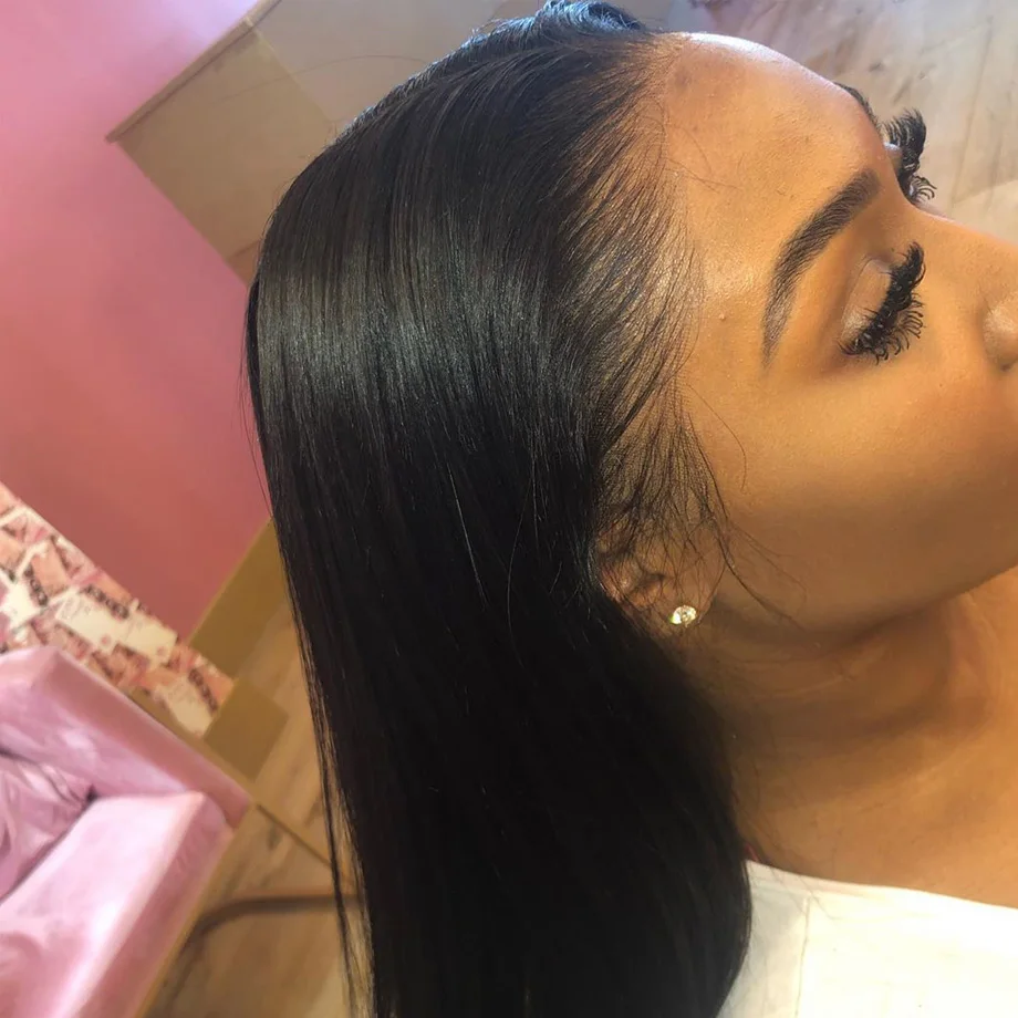 360 Lace frontal Human Hair Wigs For Black Women Pre Plucked with Baby Hair Straight Wave remy Human Hair Wig 150 Density