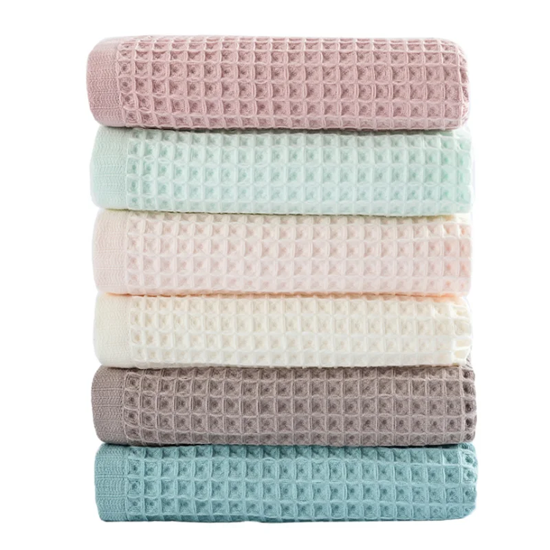 

Pure cotton bath towel day is waffle box adult bath towel pure cotton honeycomb mesh is light and easy to dry
