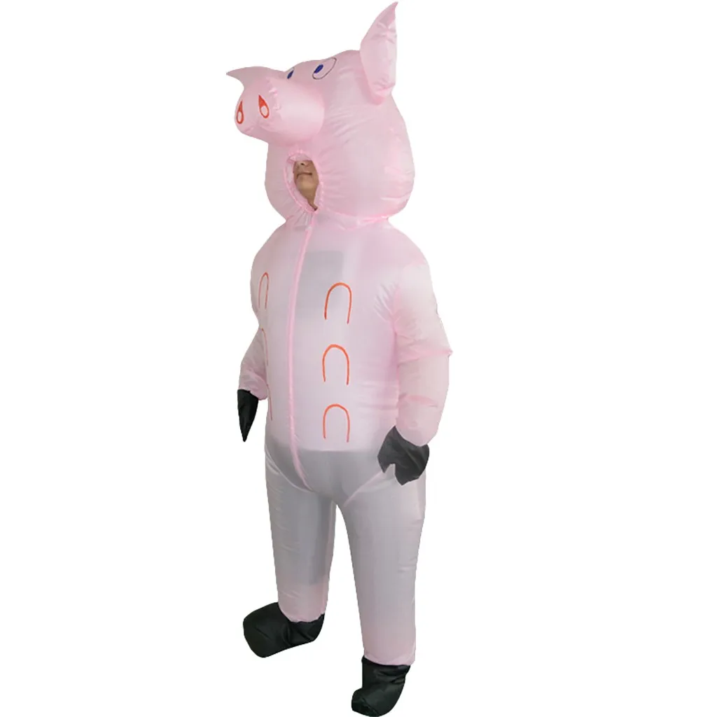 Adult Inflatable Pig Mischievous Costume Suit Funny Clothes Party Toy
