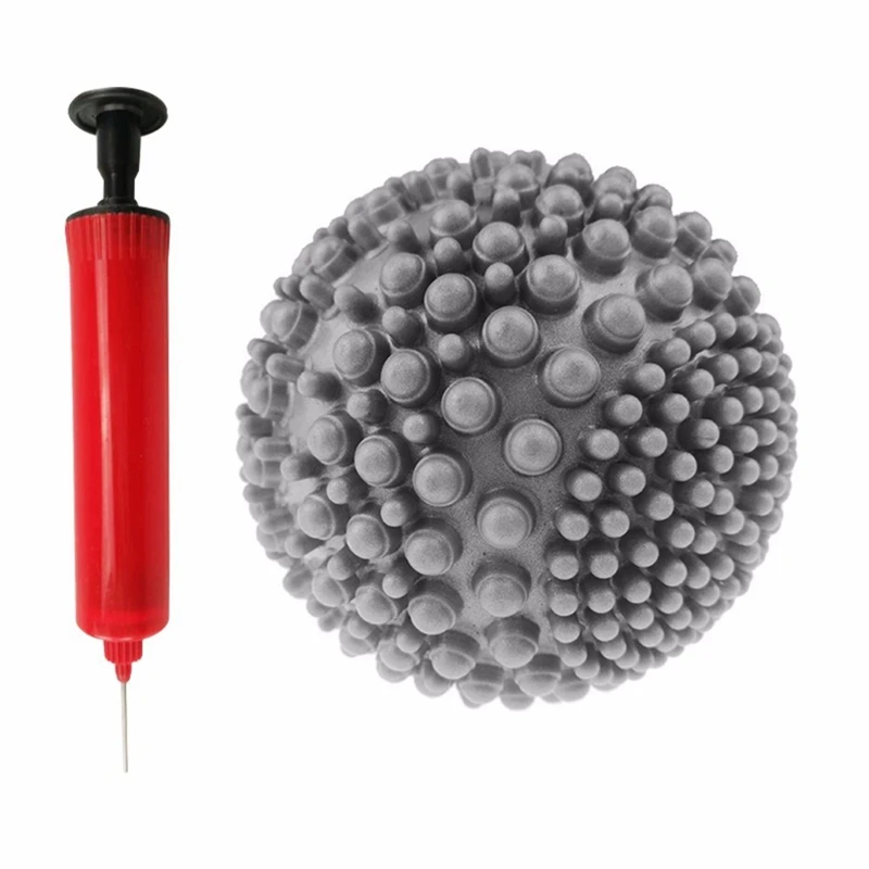 PVC Hand Massage Ball PVC Soles Hedgehog Sensory Training Grip the Ball Portable Physiotherapy Ball Catch the Ball with Pump