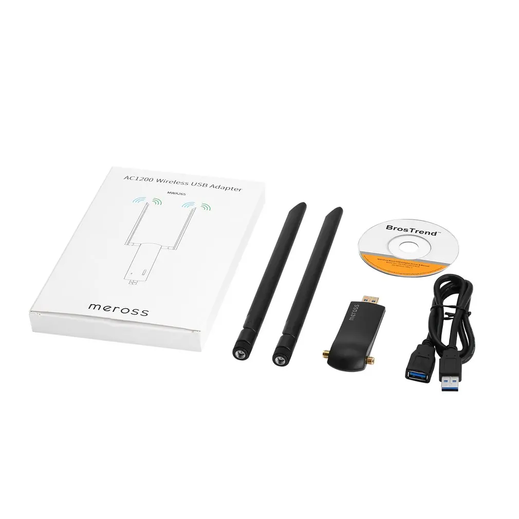 Meross WMA265 AC1200 беспроводной USB адаптер супер скорость USB 3,0 Wi-Fi адаптер WiFi ключ для ПК ноутбуков планшетов