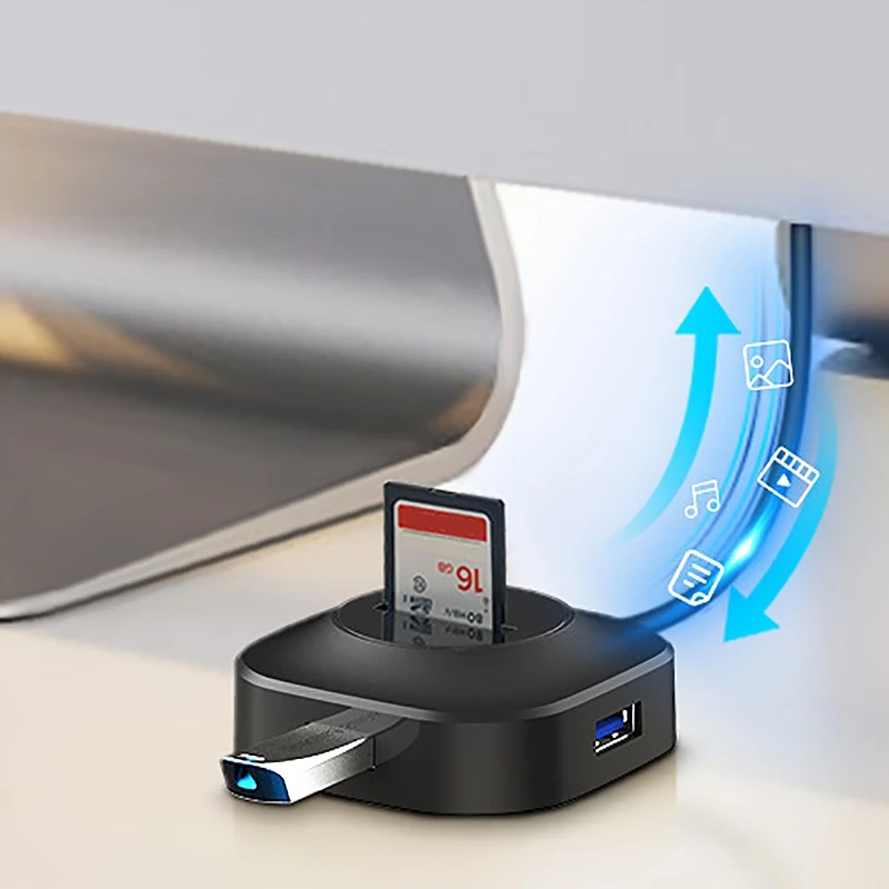 USB 3 0 концентратор карта памяти SD / TF кард ридер сплиттер читаемый U диск|Сетевые