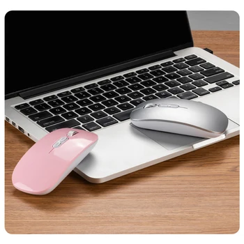 

USB Wireless Mouse Chargeable Silence Ergonomic Design Optical Mice Laptop Game Player DU55
