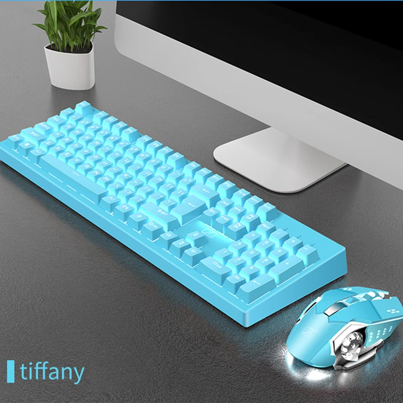 K6 P-BT Keycap 104 клавиш Механическая игровая Беспроводная клавиатура для рук подходит для милой девушки с подсветкой периферийная клавиатура для ПК ноутбука