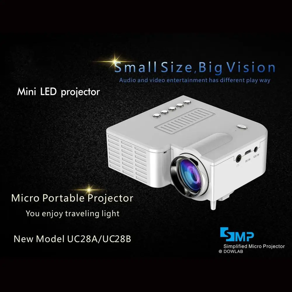 

UC28B+ Home Projector Mini Miniature Portable 1080P HD Projection Mini LED Projector For Home Theater Entertainment