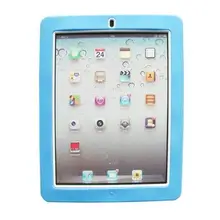 Étui en caoutchouc double couche pour iPad 2 3 4, 1 pièce, nouveau, blanc, rigide, souple, bleu ciel