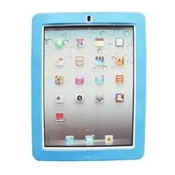 Capa traseira branca dura + borracha macia, capa de camada dupla para ipad 2 3 4, azul céu, 1 peça