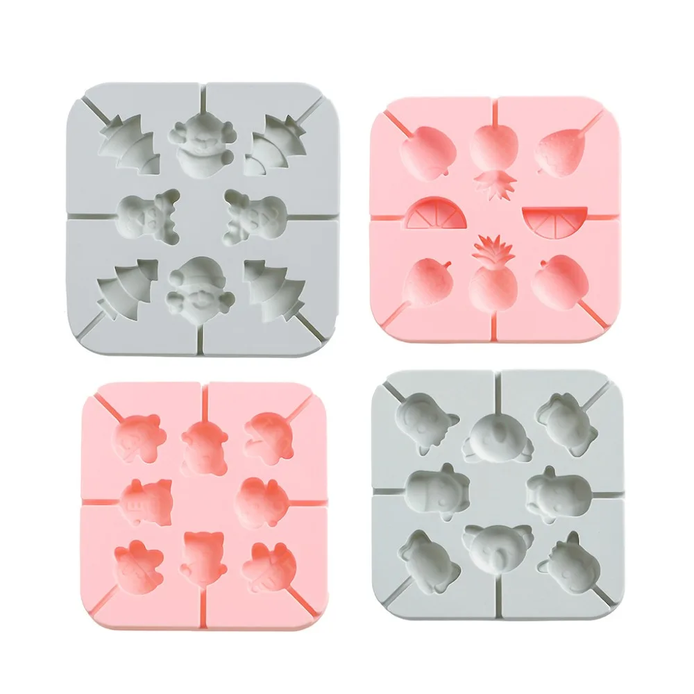 Christmas sugar mold fruit elephant love baking chocolate mold lollipop mold silicone fondant mold chocolate candy craft 30S18 (4)