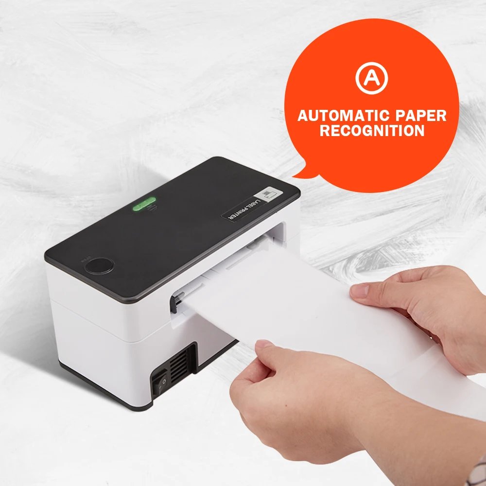IssyzonePOS Label Barcode Printer 4 inch 4×6 Label USB Thermal Printer 20-110mm Paper Printing Shipping Express Lable Printer