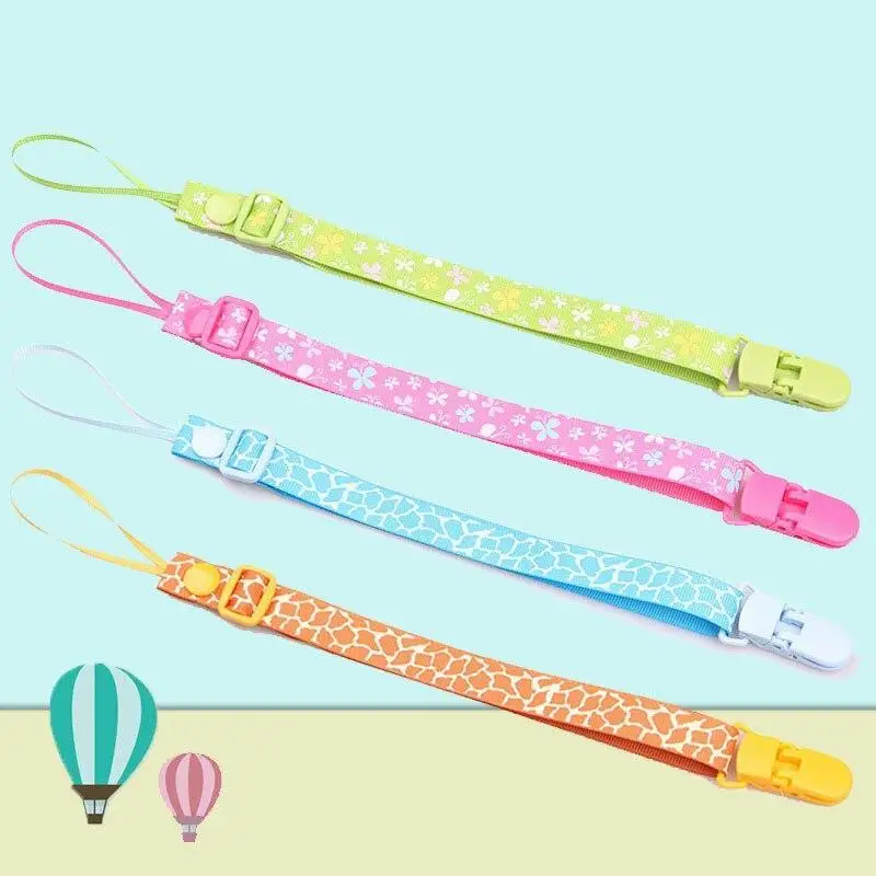 Newborn Baby Pacifier Clip Chain Ribbon Soother Dummy Holder Leash Strap Nipple Holder Infant Feeding Newborn Accessories